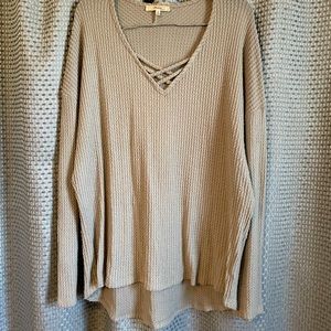 Andreé by Unit Beige Waffle Top